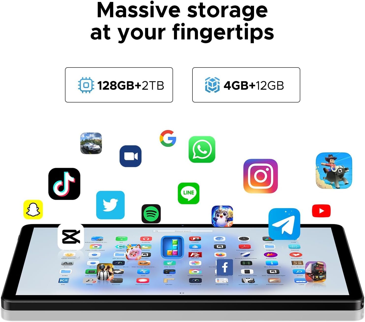 DOOGEE U11 2026 Newest Android 16 Tablet 11 Inch, Gemini AI Android Tablets Octa-Core 16GB RAM 128GB ROM(TF 2TB), 8580mAh Battery, Widevine L1|3.5mm Jack|GMS|5G WiFi Tablet with Keyboard&Pen, Gray - Image 7