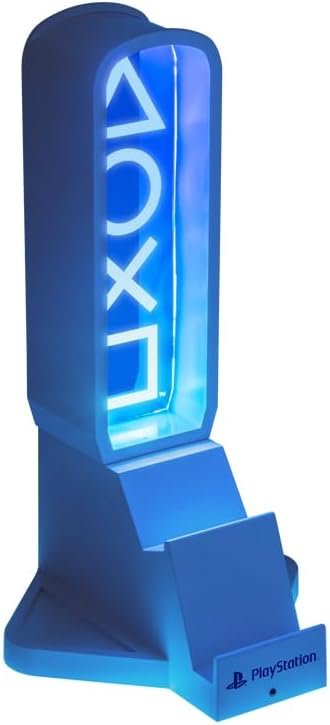 Paladone PlayStation 3-in-1 Headphone Stand and Tech Charging Station with Console Controller Cradle and 2 USB-C Ports, RGB Colour Changing Light Panel, Officially Licensed Gift for Gamers - Image 5