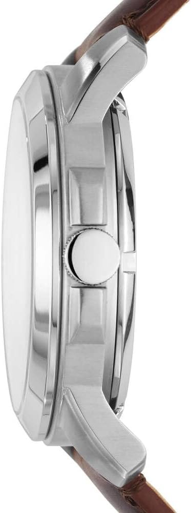 Fossil Grant Men's Automatic Watch with Off-White Dial and Brown Leather Strap ME3099 - Image 3