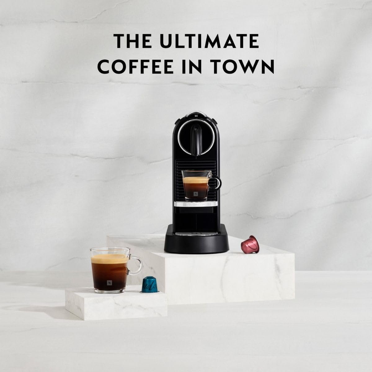 Nespresso Citiz Coffee Machine by De'Longhi for Original Coffee Pods, Italian Inspired Espresso, Quality Coffee, Starter Capsule Set Included, EN167.B, Black - Image 5
