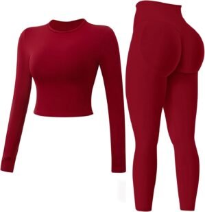 Women Gym Set 2 Piece Outfits Worko...