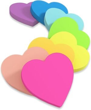 6 PCS Cute Sticky Notes,Pastel Hear...