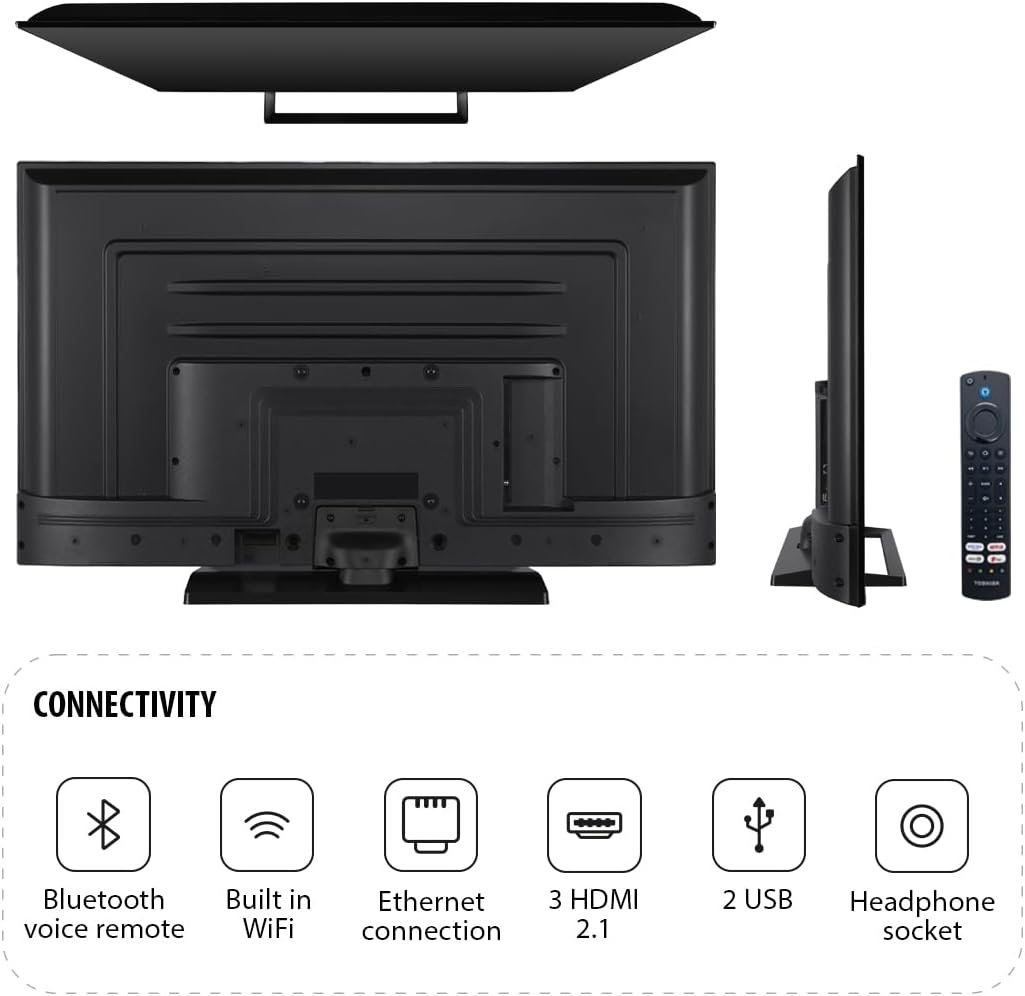Toshiba UF3F 50 Inch Fire 4K HDR TV, TRU Picture Engine, HDR10, Dolby Vision & Atmos, Sound by Onkyo, DTS Virtual X, Alexa Voice Remote - Image 7