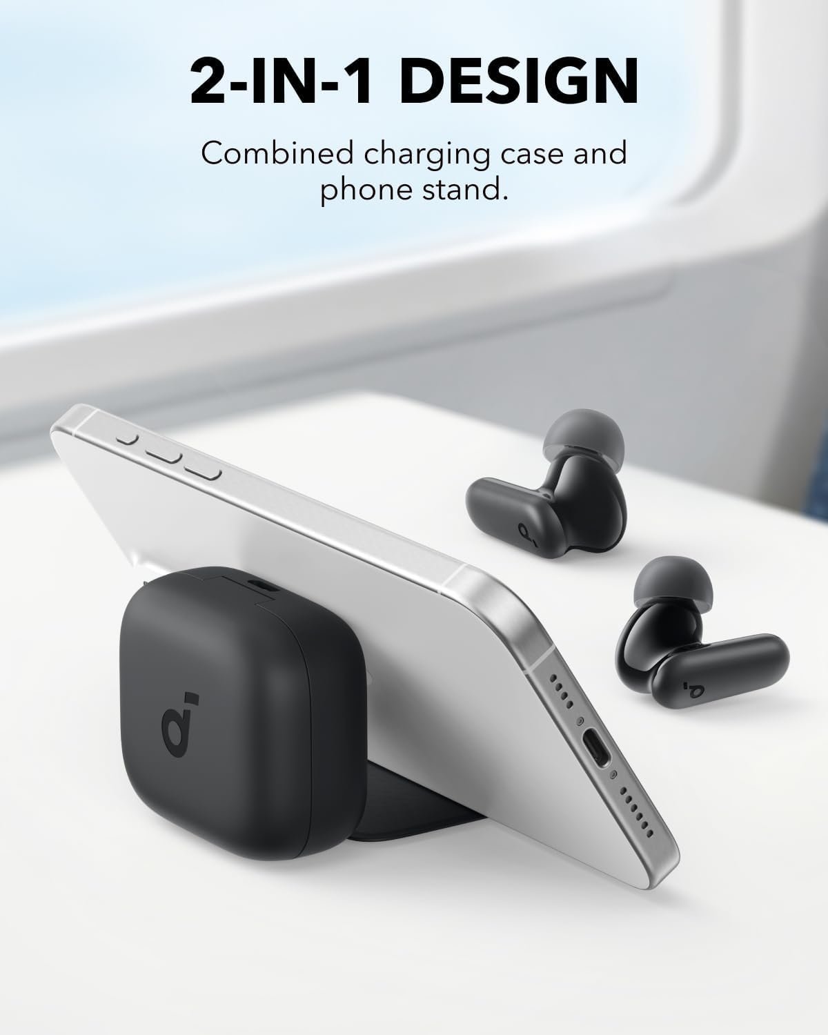 soundcore P30i by Anker Noise Cancelling Earbuds, Strong and Smart Noise Cancelling, Powerful Bass, 45H Playtime, 2-in-1 Case and Phone Stand, IP54, Wireless Earbuds, Bluetooth 5.4, App Control - Image 6
