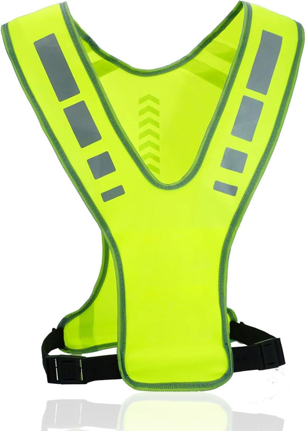 RUNQIN Hi Vis Reflective Running Gears with Pocket, Top Reflector Safety Vest High Visibility for Men Women, Breathable Reflectors Clothing, Adjustable Safety Warning Vest for jogging Hiking Cycling - Image 2