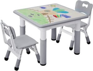 MAMIZO Kids Table with 2 Chairs, Ch...