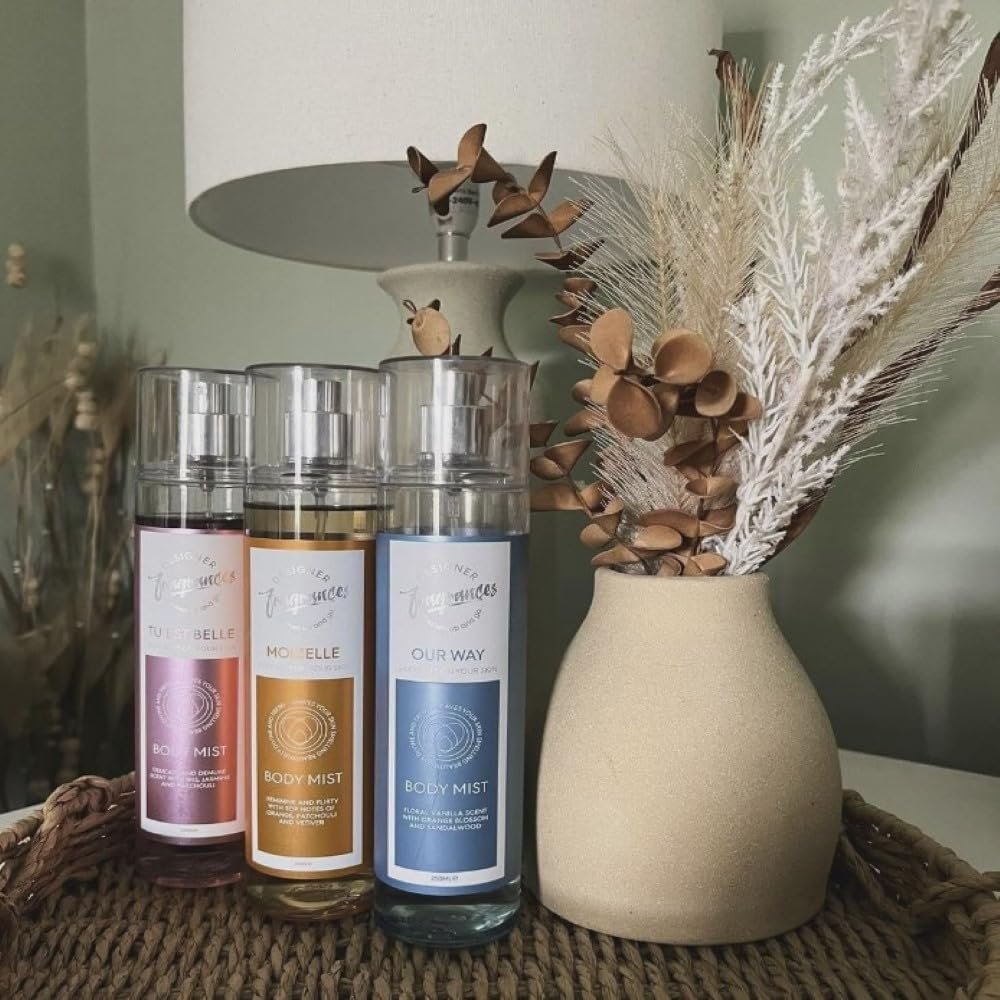 Designer Fragrances 3 Pack Assorted Bundle - Tu Est Belle - Peony - Blu Cloud - Women's Feminine Body Mist Sprays - For Silky Soft, Beautifully Smelling Divine & Fresh Skin, Great Gifts - 250ml - Image 10