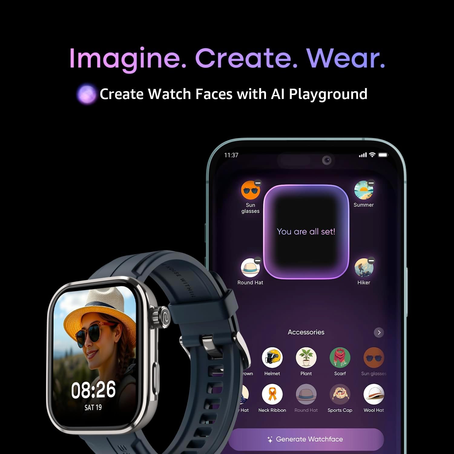 Noise ColorFit Pro 6 Max AI Enabled Smartwatch, 1.96" AMOLED, Built-In GPS, TWS Connectivity, Detail Insights, Advanced Processor, Health Tracking, Stainless Steel Build, 1Year Warranty (Chrome Black) - Image 6