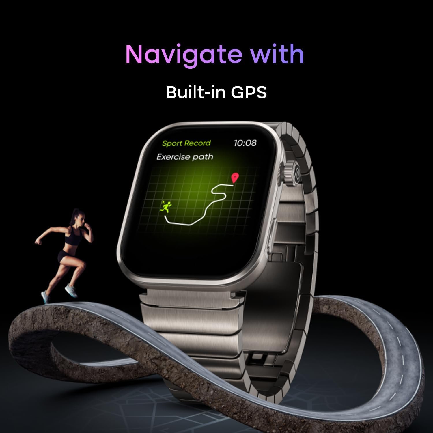Noise ColorFit Pro 6 Max AI Enabled Smartwatch, 1.96" AMOLED, Built-In GPS, TWS Connectivity, Detail Insights, Advanced Processor, Health Tracking, Stainless Steel Build, 1Year Warranty (Chrome Black) - Image 8