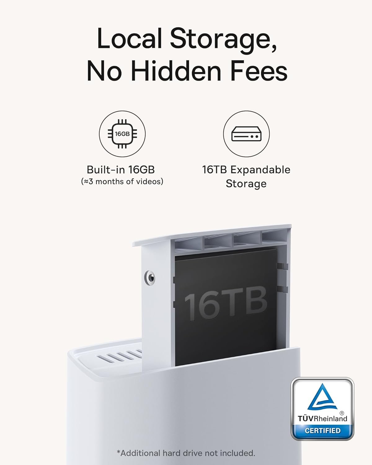 Baseus Security Camera Outdoor Wireless True 2K Clarity, No Monthly Fee, 16TB Expandable Local Storage, 210-Day Battery Life, Spotlight & Alarm, Works with Alexa and Google Home - N1 2-Cam Kit - Image 4
