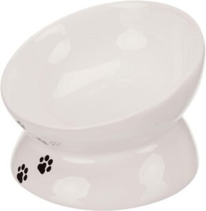 Trixie Ceramic Cat Feeder White