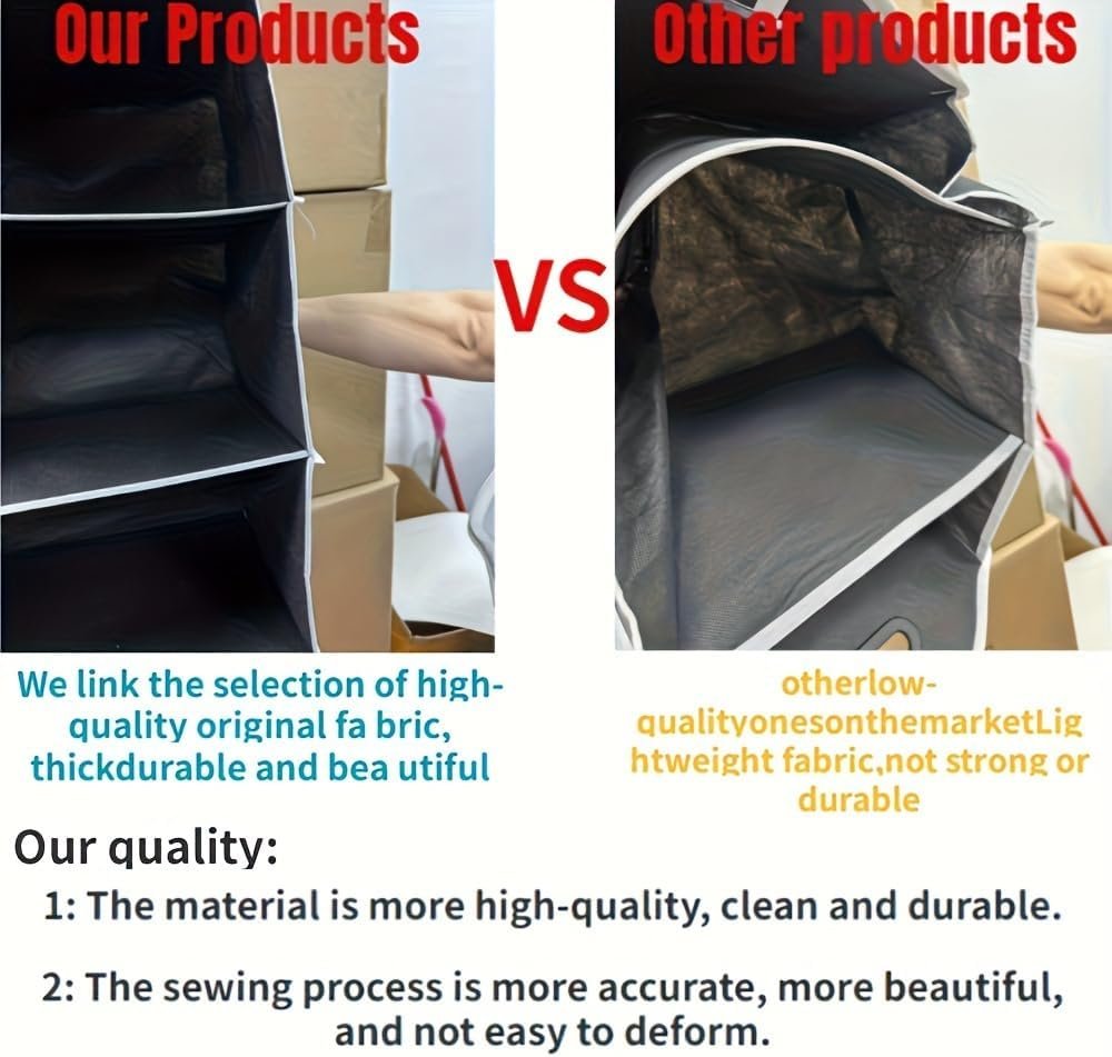 Car Trunk Organizer, Foldable Storage Organizer with 3 Compartments, Storage Box for Auto, Portable Waterproof Bag for Cargo Trunk, Car Accessories Universal for SUV, Truck, Van - Image 6