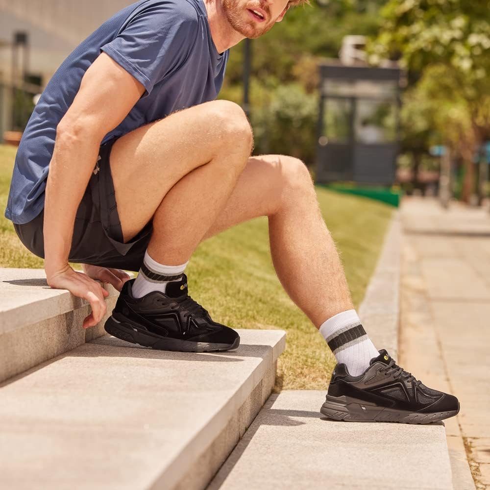 FitVille Mens Extra Wide Fit Trainers Comfortable Running Sneakers Lightweight Walking Shoes for Flat Feet Plantar Fasciitis - Image 2