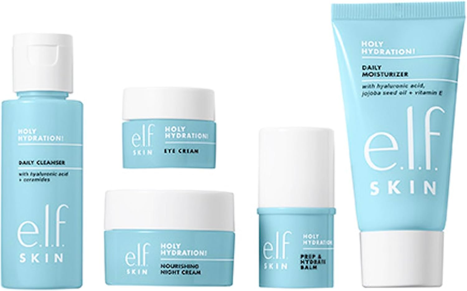 e.l.f. SKIN Jet Set Hydration Kit, Travel Friendly Hydrating Skincare Set, Face Cleanser, Balm, Moisturiser, Eye Cream and Night Cream, Vegan and Cruelty-Free - Image 2