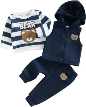 Toddler Boy Fall Winter Outfits Set...