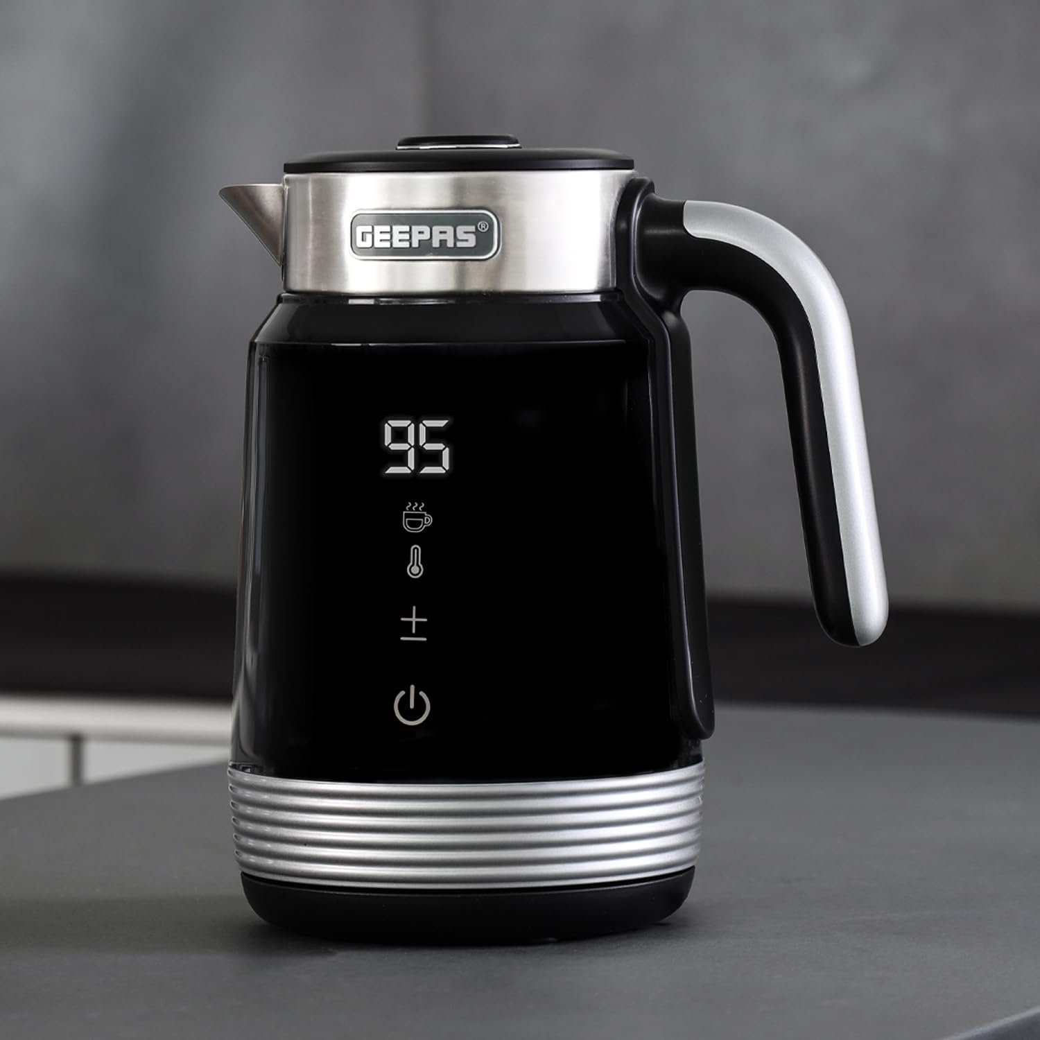GEEPAS Digital Electric Kettle | 1.7L Wifi Tuya Smart App Control Alexa Google Voice Compatible Digital Display Auto Shut Off Cool Touch Stainless Steel Strix controller | 2 Year Warranty 2200W Black - Image 2
