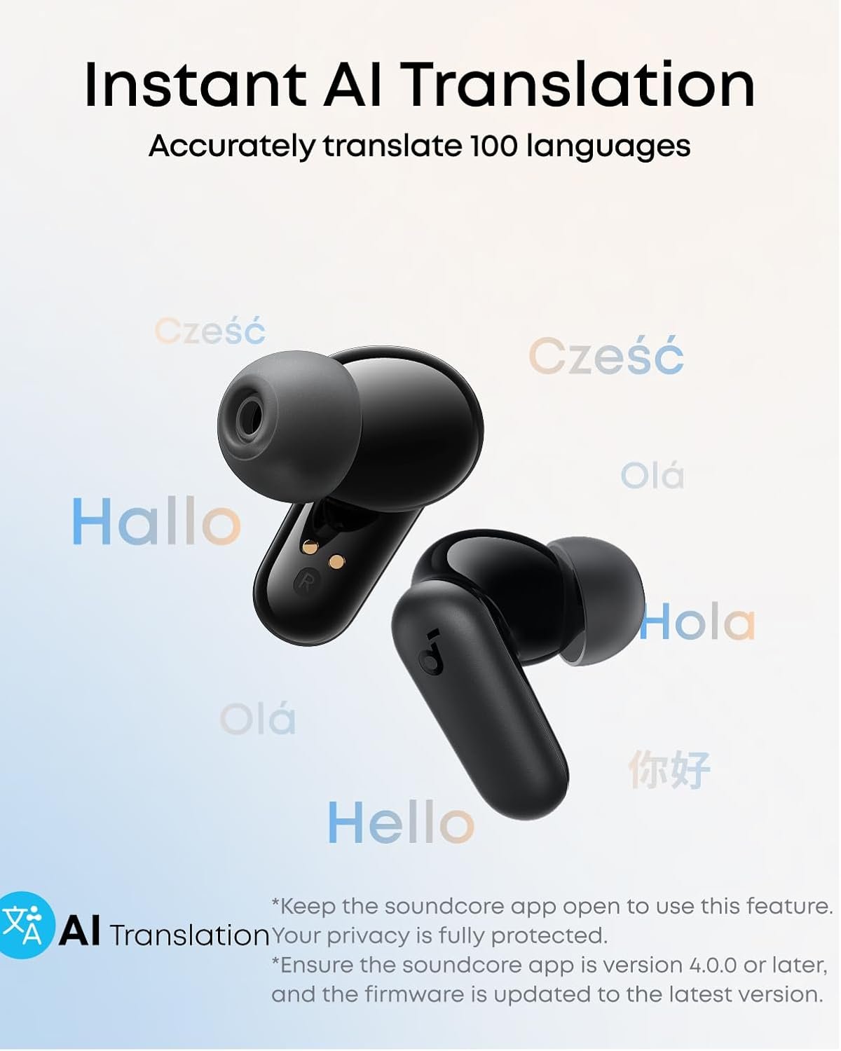 soundcore P30i by Anker Noise Cancelling Earbuds, Strong and Smart Noise Cancelling, Powerful Bass, 45H Playtime, 2-in-1 Case and Phone Stand, IP54, Wireless Earbuds, Bluetooth 5.4, App Control - Image 4