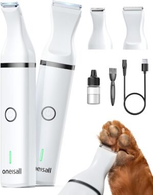 oneisall Dog Paw Trimmer with 2 Bla...