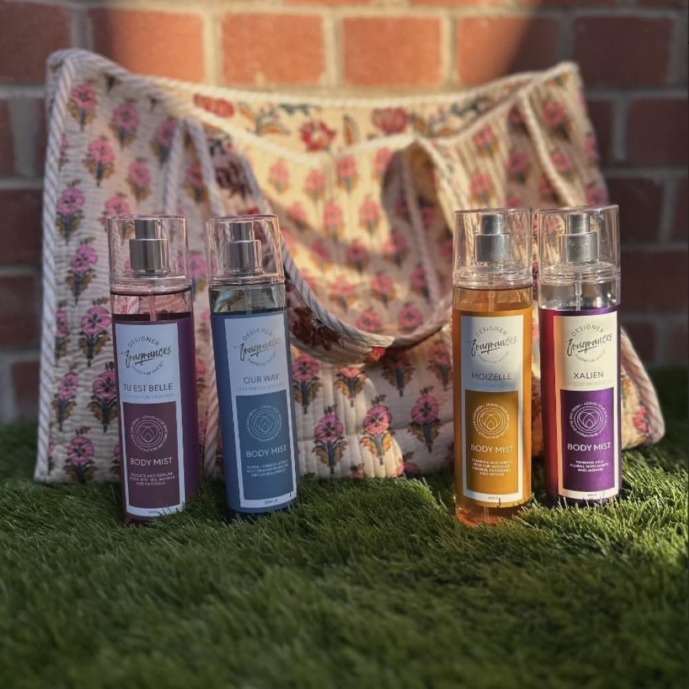 Designer Fragrances 3 Pack Assorted Bundle - Tu Est Belle - Peony - Blu Cloud - Women's Feminine Body Mist Sprays - For Silky Soft, Beautifully Smelling Divine & Fresh Skin, Great Gifts - 250ml - Image 9
