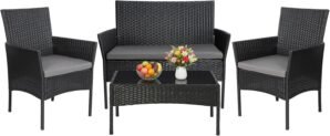 Panana Rattan Garden Furniture Set,...