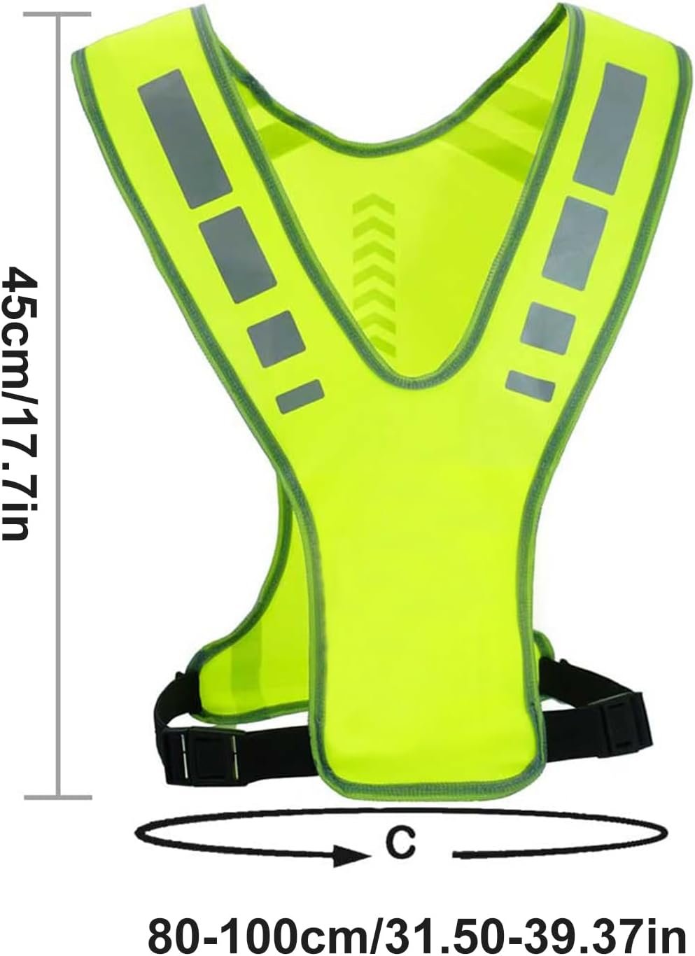 RUNQIN Hi Vis Reflective Running Gears with Pocket, Top Reflector Safety Vest High Visibility for Men Women, Breathable Reflectors Clothing, Adjustable Safety Warning Vest for jogging Hiking Cycling - Image 7