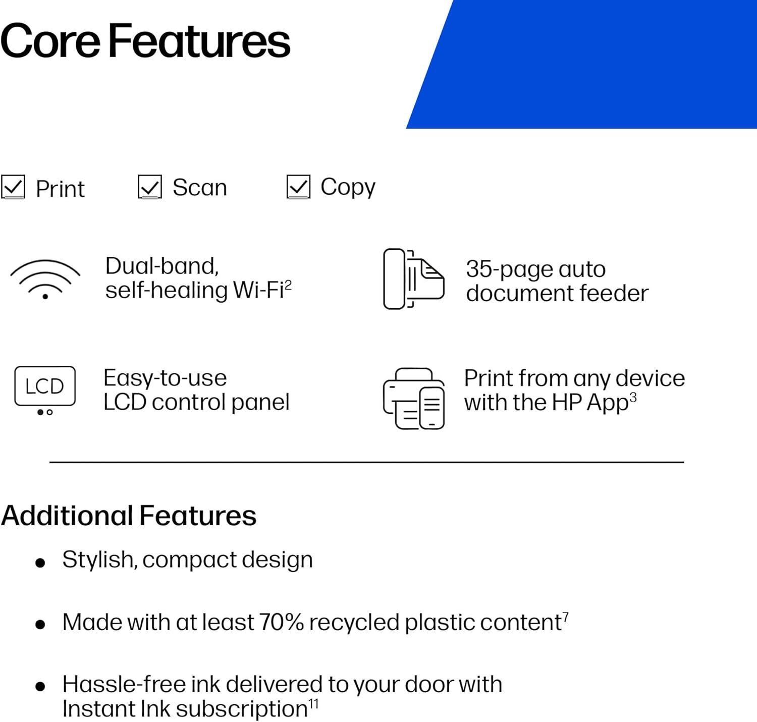 HP DeskJet 4310 All in One Printer | Wireless | Colour | Print, Scan & Copy | 3 Months of Instant Ink Included | Automatic document feeder | Dual- band WI-FI - Image 5