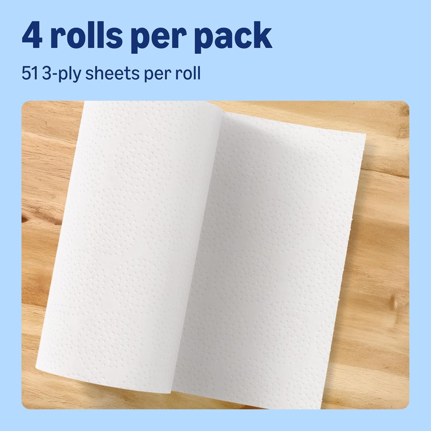 by Amazon Ultra Absorbent TAD Kitchen Roll, 4 Rolls (Pack of 1), 51 Sheets per Roll, FSC Certified - Image 3