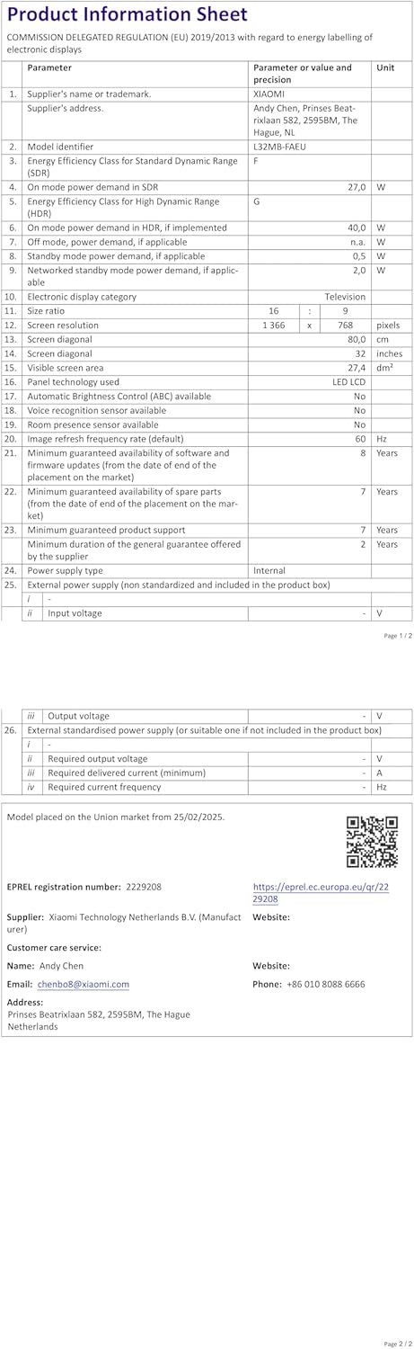 XIAOMI TV F 32, 32 Inch (81 cm), HD, Smart TV, Fire TV, Dolby Audio™, DTS Virtual:X, DTS-HD, Alexa Voice Control, Works with Apple AirPlay - Image 16