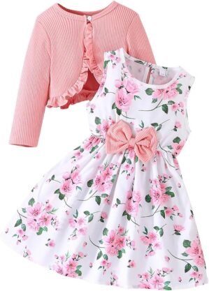 Girl Dress Toddler Long Sleeve Dres...