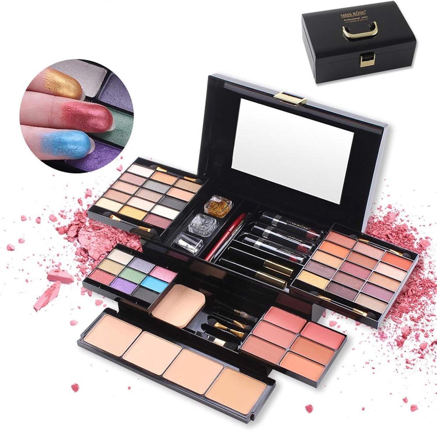 FantasyDay All-in-one Makeup Gift Sets | Xmas Makeup Kit for Women Girls Essential Cosmetic Bundle Travel Make-up Include Eyeshadow Lipstick Blush Concealer Eyeliner Lipgloss Mascara Eyebrow Pencil - Image 2