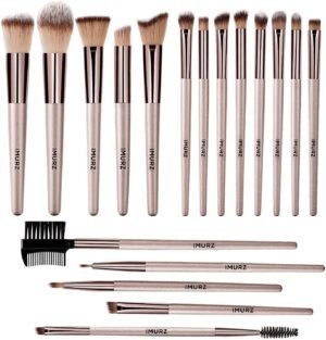 18 Pcs Makeup Brushes, Foundation b...
