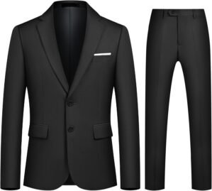 Mens Suits 2 Piece Slim Fit Two But...