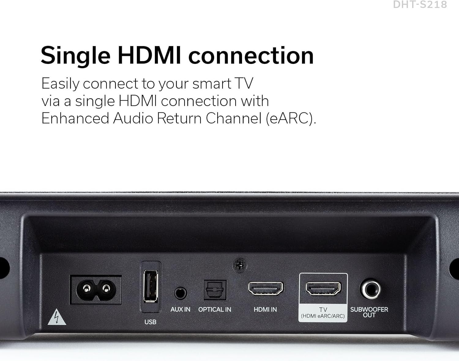 Denon Dolby Atmos Soundbar for TV with Built-in Down-firing Subwoofers DHT-S218 Dialog Enhancer, 4K HDMI eARC, and Bluetooth - Image 6