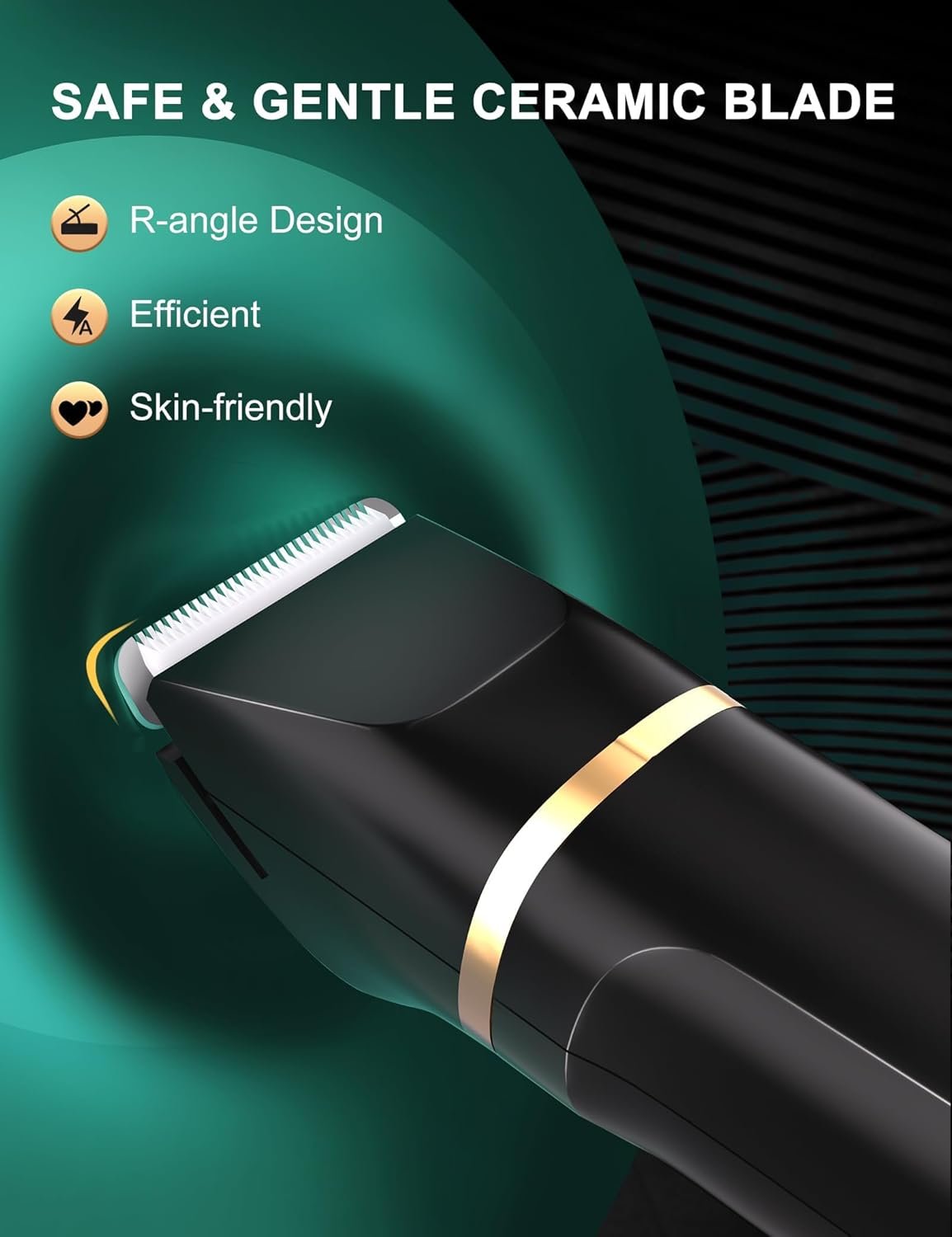 Body Trimmer Men 3 in 1, Pubic & Ball Trimmer Man IPX7 Waterproof, Rechargeable Body Shavers for Men with 2 Combs, Painless Nose Hairs Trimmer for Man,Wet & Dry - Image 2