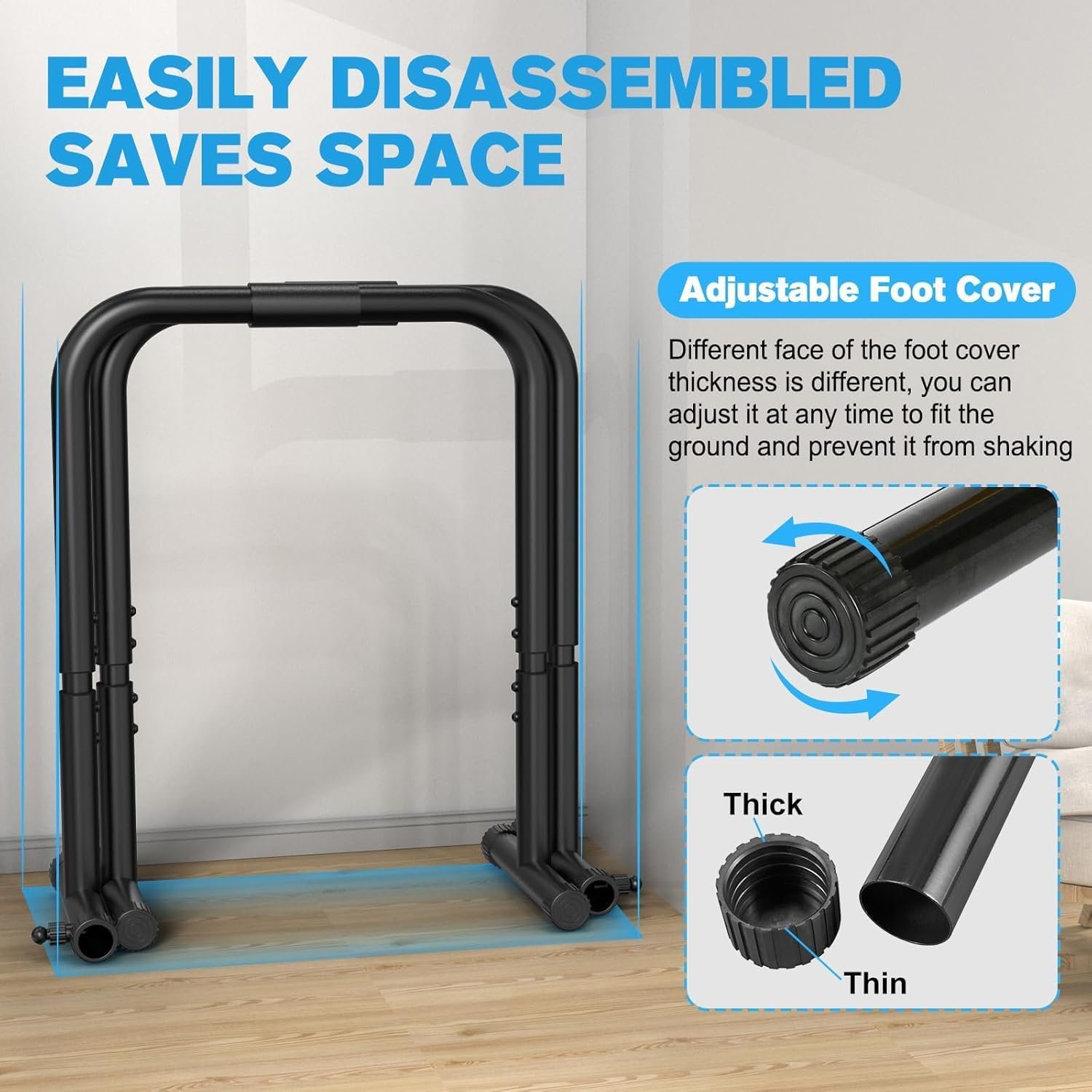 RELIFE REBUILD YOUR LIFE Dip Bars Stands Fitness Home Training Parallel Equalizer Bars Calisthenics Station Adjustable - Image 4