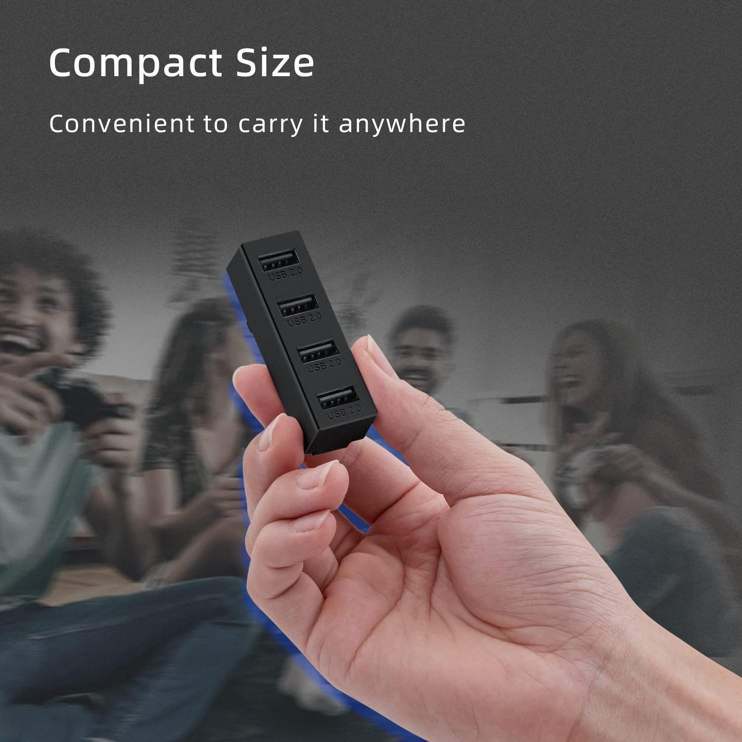 Xbox Series X/S USB Hub 2.0,Mcbazel 4 Ports Multiport USB Extender High Speed USB Hub Portable Splitter Expansion Adapter Compatible with Xbox Series X/S Console - Black - Image 7