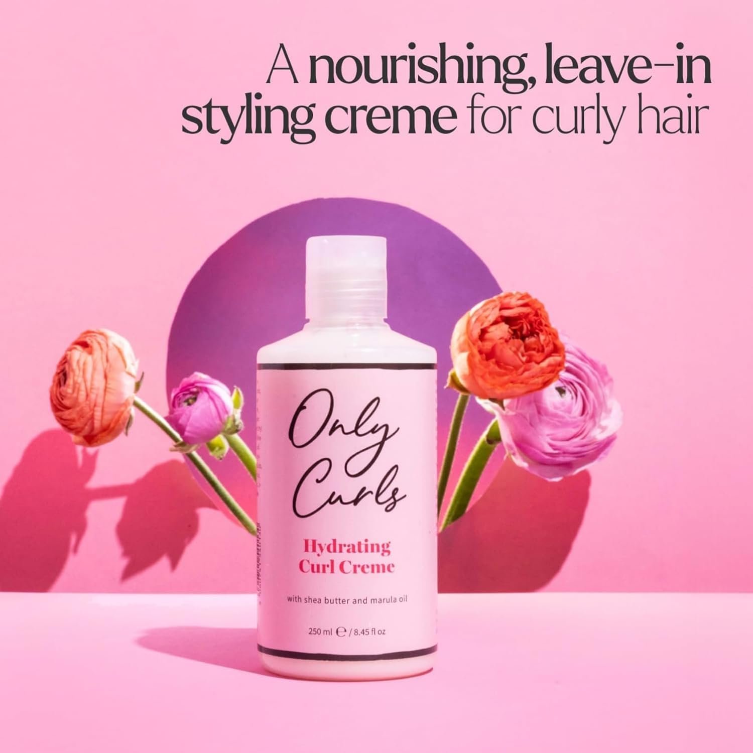 Only Curls Hydrating Curl Crème Duo, Curly Hair Product, Curl Enhancer & Control, Hydrating, Leave-in Styling Cream, Soft, Defined, Frizz-Free Curls, All Curly Hair Types, Vegan Formula, 250 ml x2 - Image 2