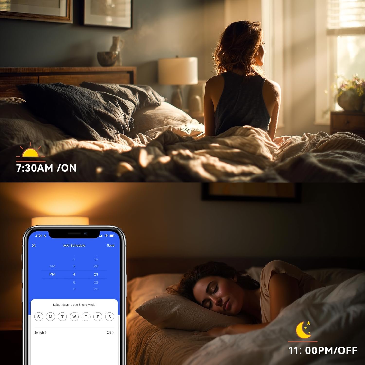 BSEED Smart Dimmer Switch,Glass Touch Panel,LED Lights,Work with Alexa/Smart Life App Control,Neutral Wire Required,WiFi Dimmer 1 Gang 1 Way,86mm White - Image 4