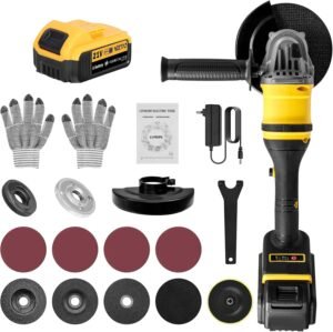 papasbox 21V Cordless Angle Grinder...