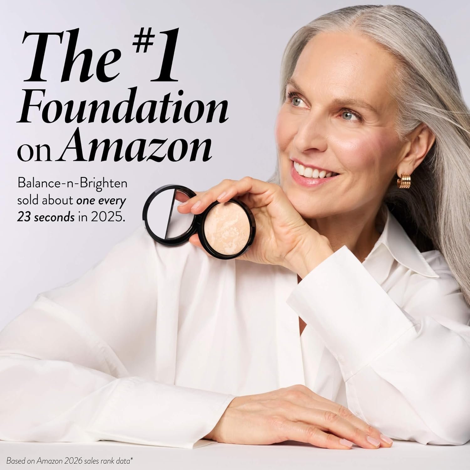 LAURA GELLER Baked Balance-n-Brighten Colour Correcting Powder Foundation (Medium) Buildable Light to Medium Coverage Baked Foundation, Demi-Matte Finish - Image 3