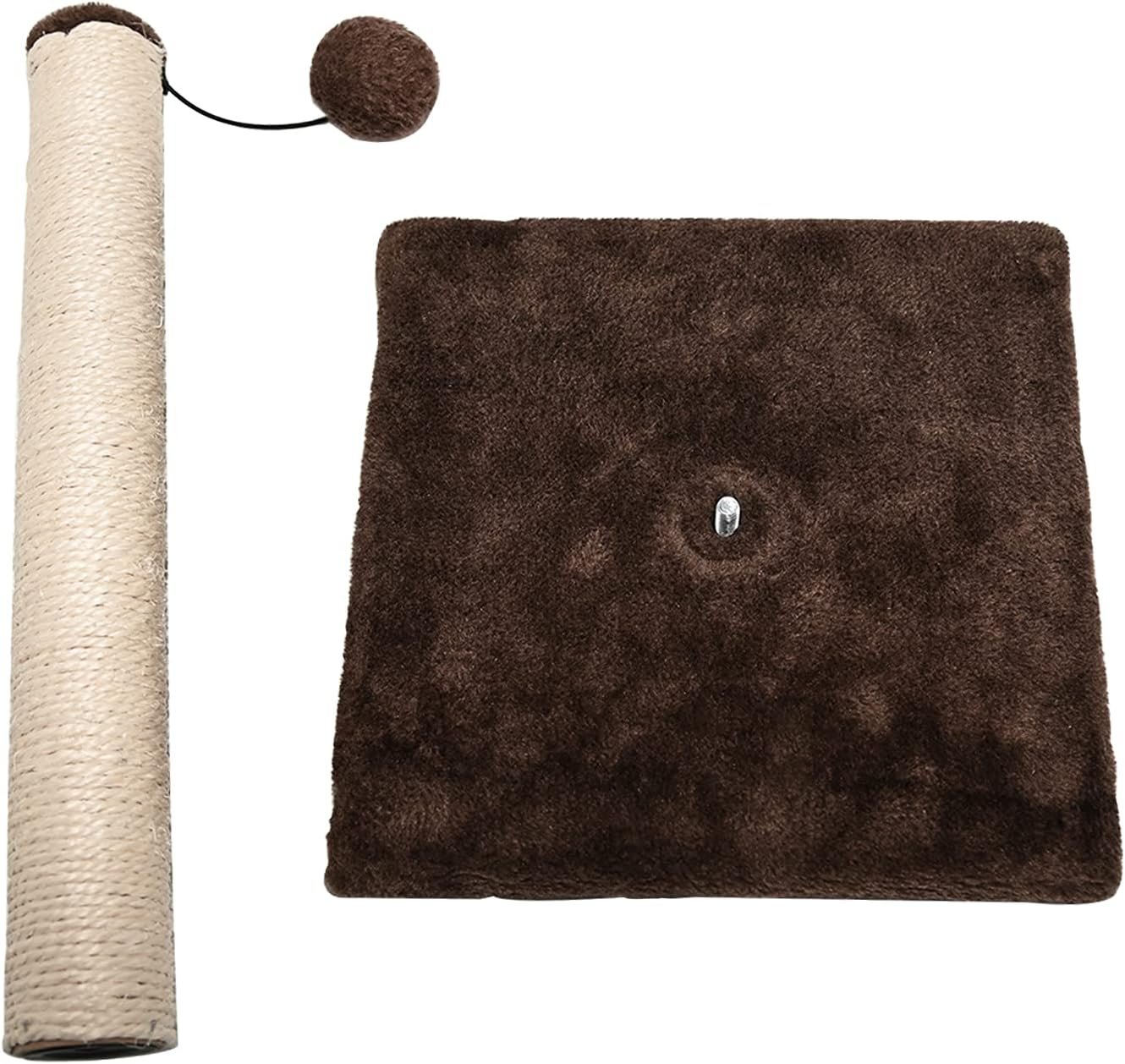 Ram® Large Cat Scratching Post Cat Tree Post Tree 40cm Brown - Image 2