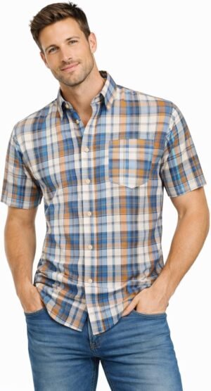 Blu Apparel Men’s Checked Shi...