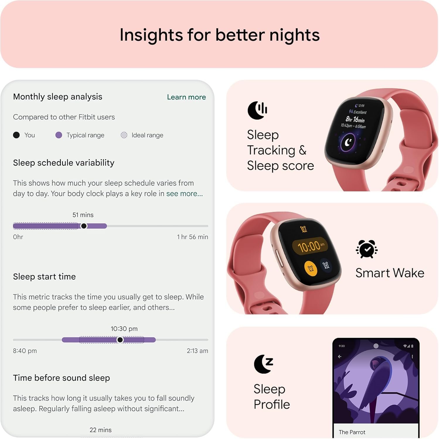 Google Fitbit Versa 4 Fitness Smartwatch with built-in GPS and up to 6 days battery life - compatible with iOS 15 or higher & Android OS 9.0 or higher - Image 5