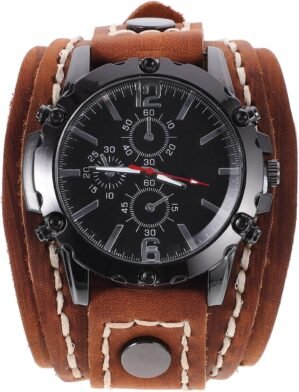 ULTECHNOVO Male Wrist Watch, Leathe...