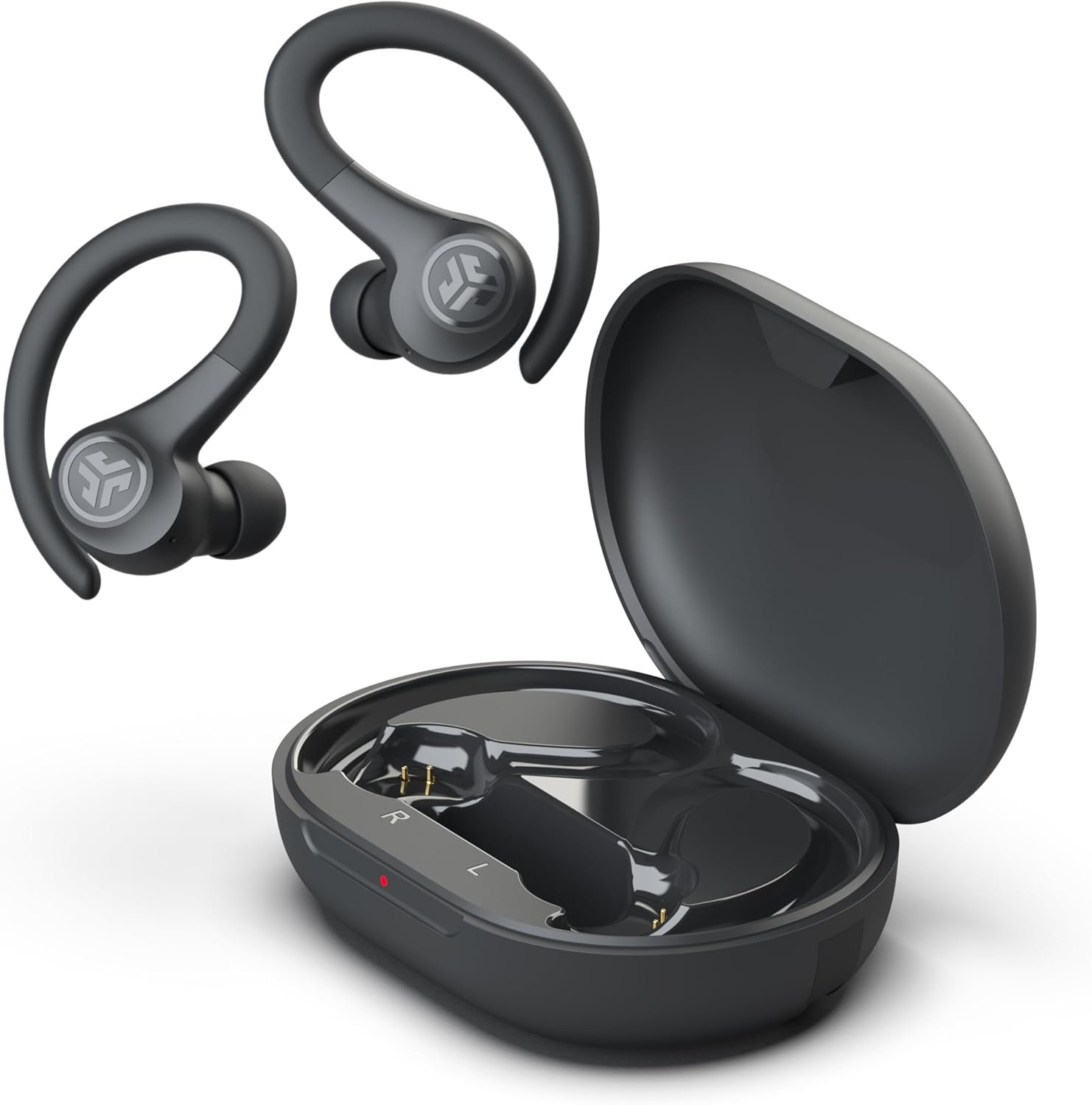 JLab Go Air Sport+ Running Headphones - True Wireless Headphones Bluetooth, Hook Over Ear Earbuds for Sports & Gym, 35+ H Playtime In Ear Buds, IP55 Sweat-Resistant, Be Aware Mode, Graphite - Image 7