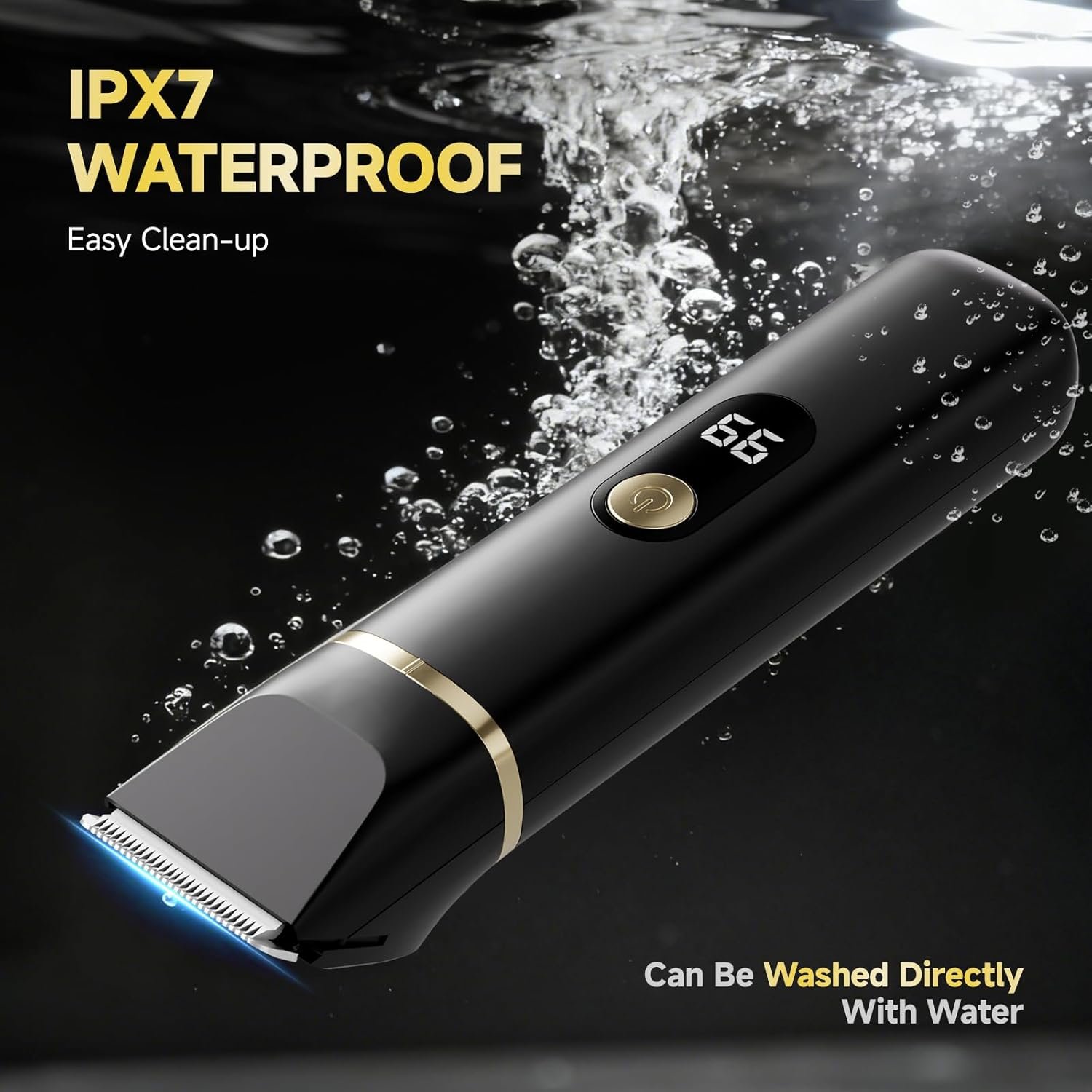 Beard Trimmer for Men, Electric Razor & Nose Hair Trimmer - IPX7 Waterproof All-in-One Body Grooming Kit for Wet/Dry Use on Beard, Chest, Legs & More (Black) (Black) - Image 5