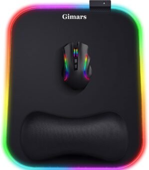 Gimars RGB Gaming Mouse Pad Wrist S...