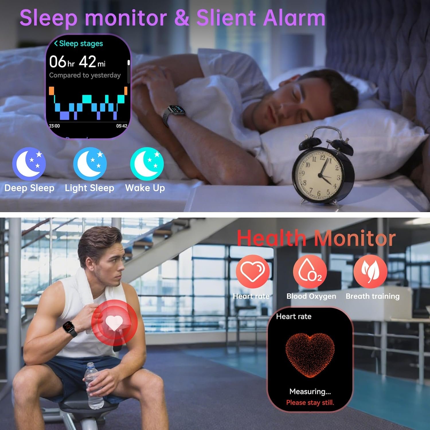GPS Smart Watch, 2.06'' AMOLED Screen Smartwatch for Men Women (Answer/Make Calls), 178+ Sports Modes Activity Tracke with Heart Rate/Sleep/SpO2 Monitor, 5 ATM Waterproof Fitness Watch for Android iOS - Image 6