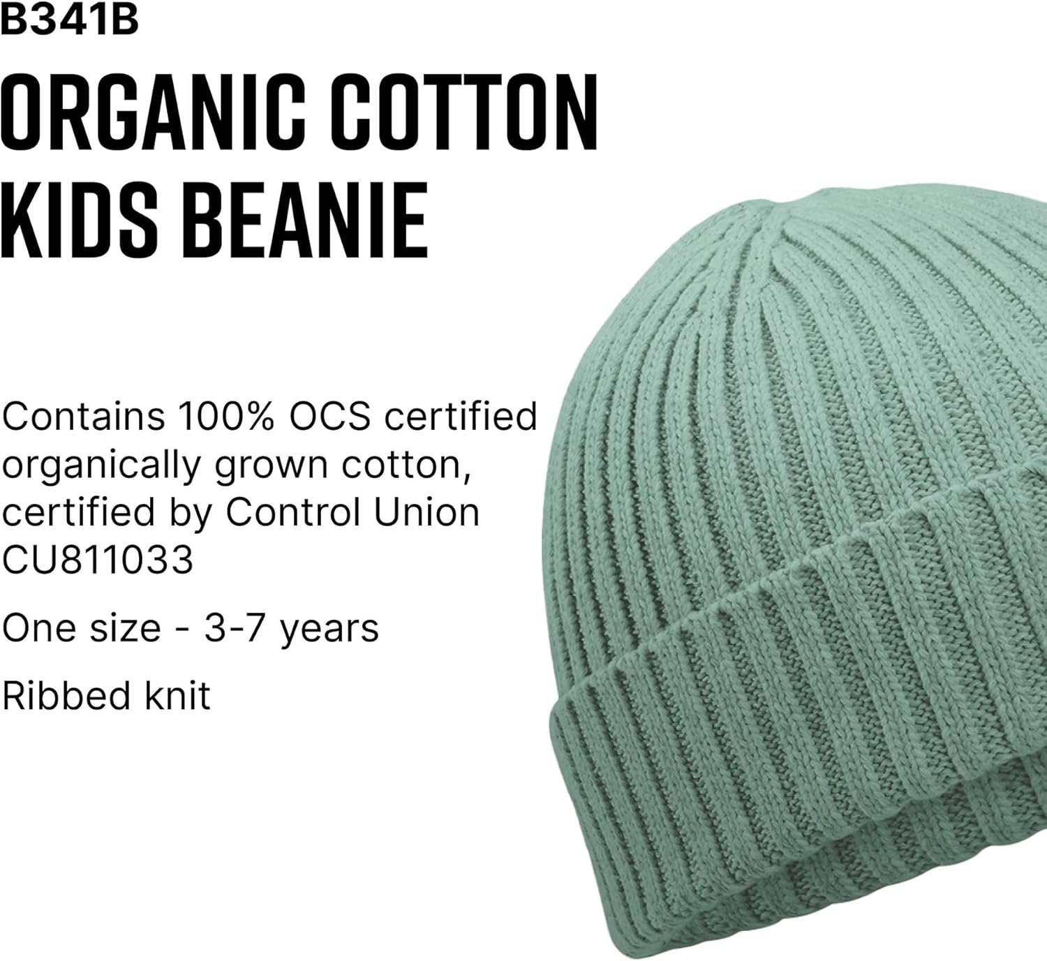 Beechfield B341 Kids Organic Cotton Beanie - Image 2