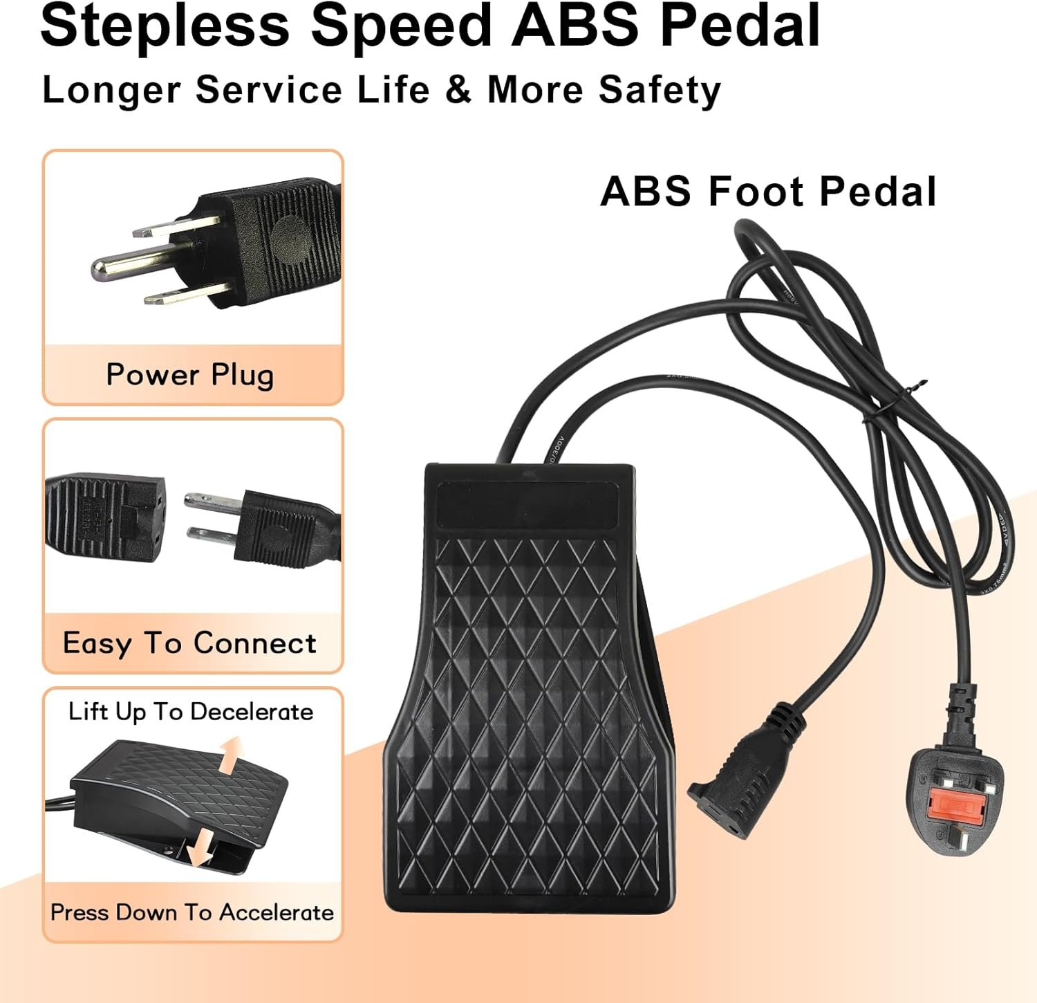 1000W Rotary Tool Flex Shaft Electric Hanging Grinder Carver, Forward and Reverse Rotation, Multi-Function Metalworking Jewelry Repair Kit, Foot Pedal Control, Metal Flexible Shaft - Image 5